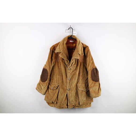 Vtg 60s Streetwear Men 42 Distressed Wool Lined Corduroy Hunting Jacket Coat USA